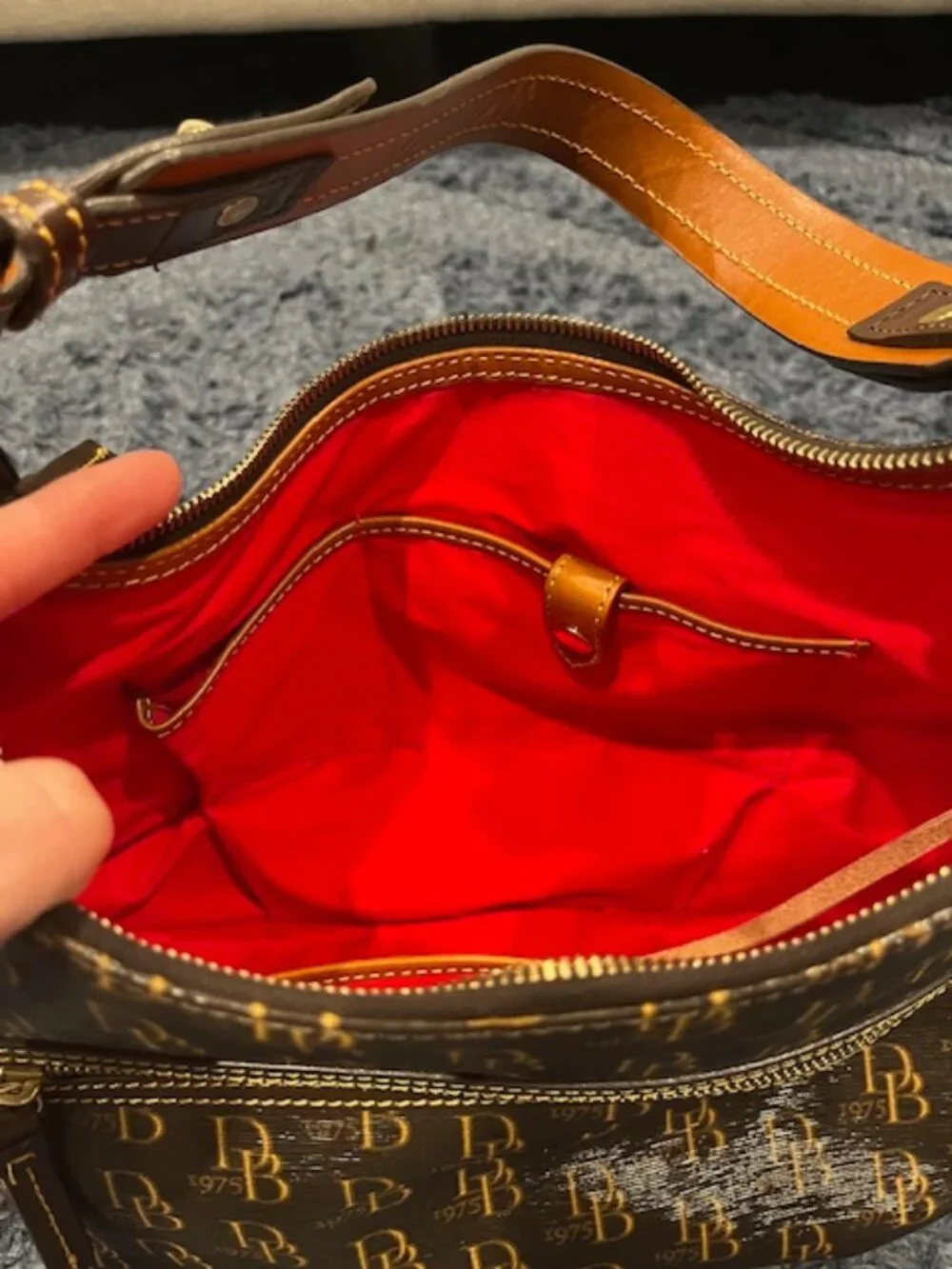 Dooney & Bourke 1975 Collection - Patent Leather Monogram Purse + Wallet Set - Picture 8 of 16